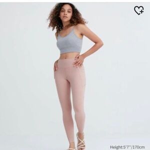 Uniqlo Airism Pocket Leggings Pink Rose Small